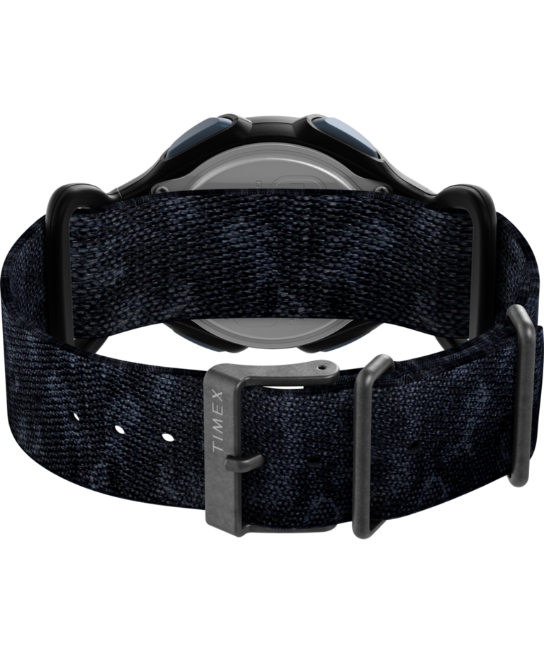 TW2W94100 TIMEX® IRONMAN® Classic 30-Lap 38mm Recycled Fabric Strap Watch  Caseback with Attachment Image