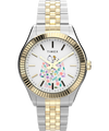 TW2W95100 Peanuts® x Timex Legacy In Bloom 34mm Stainless Steel Bracelet Watch Primary Image