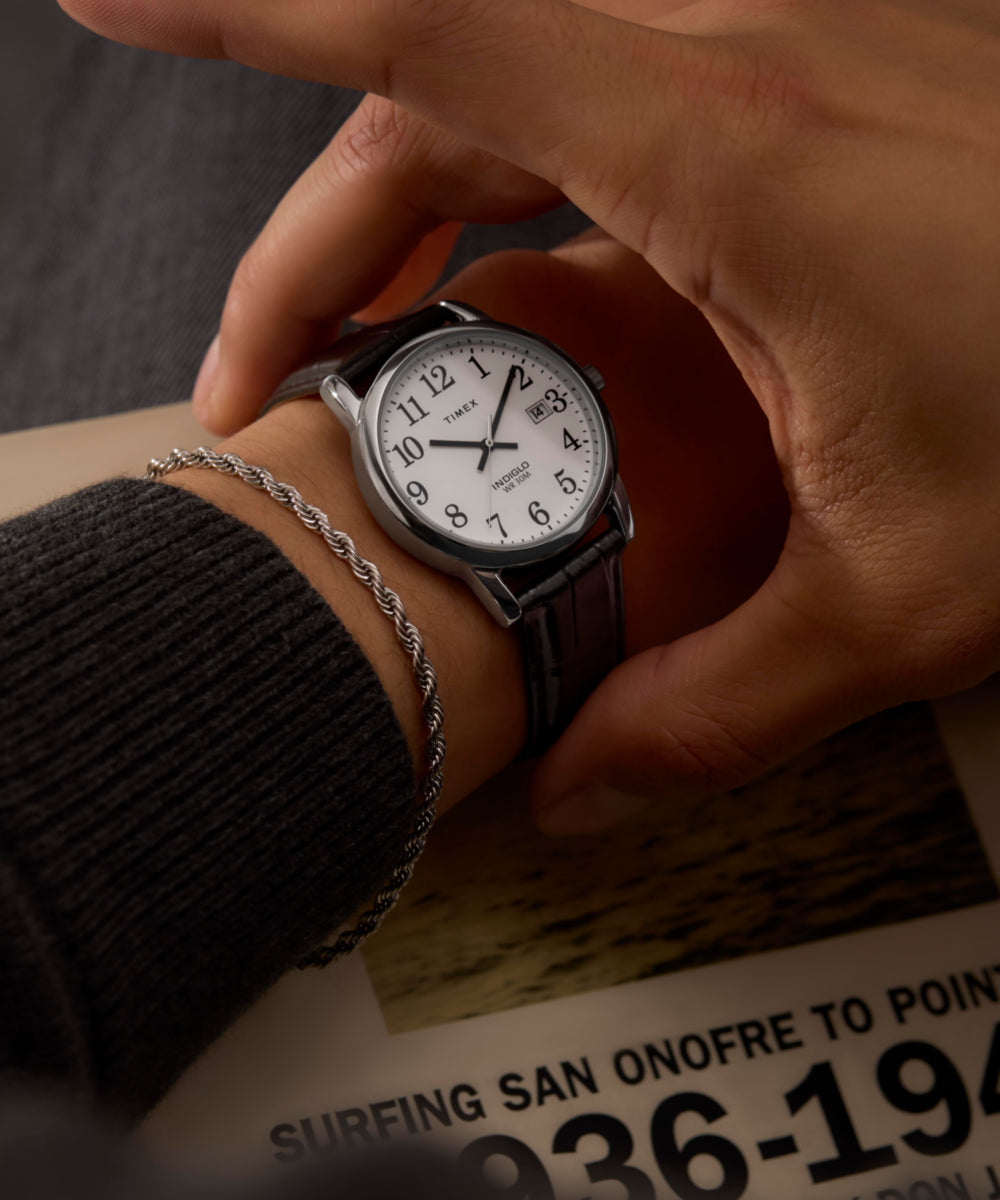 Easy Reader® 35mm Leather Strap Watch - TW2W95400 | Timex EU