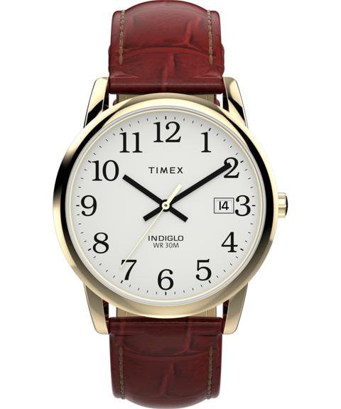掛時計 Easy Reader® 35mm Leather Strap Watch - TW2W95500 | Timex EU