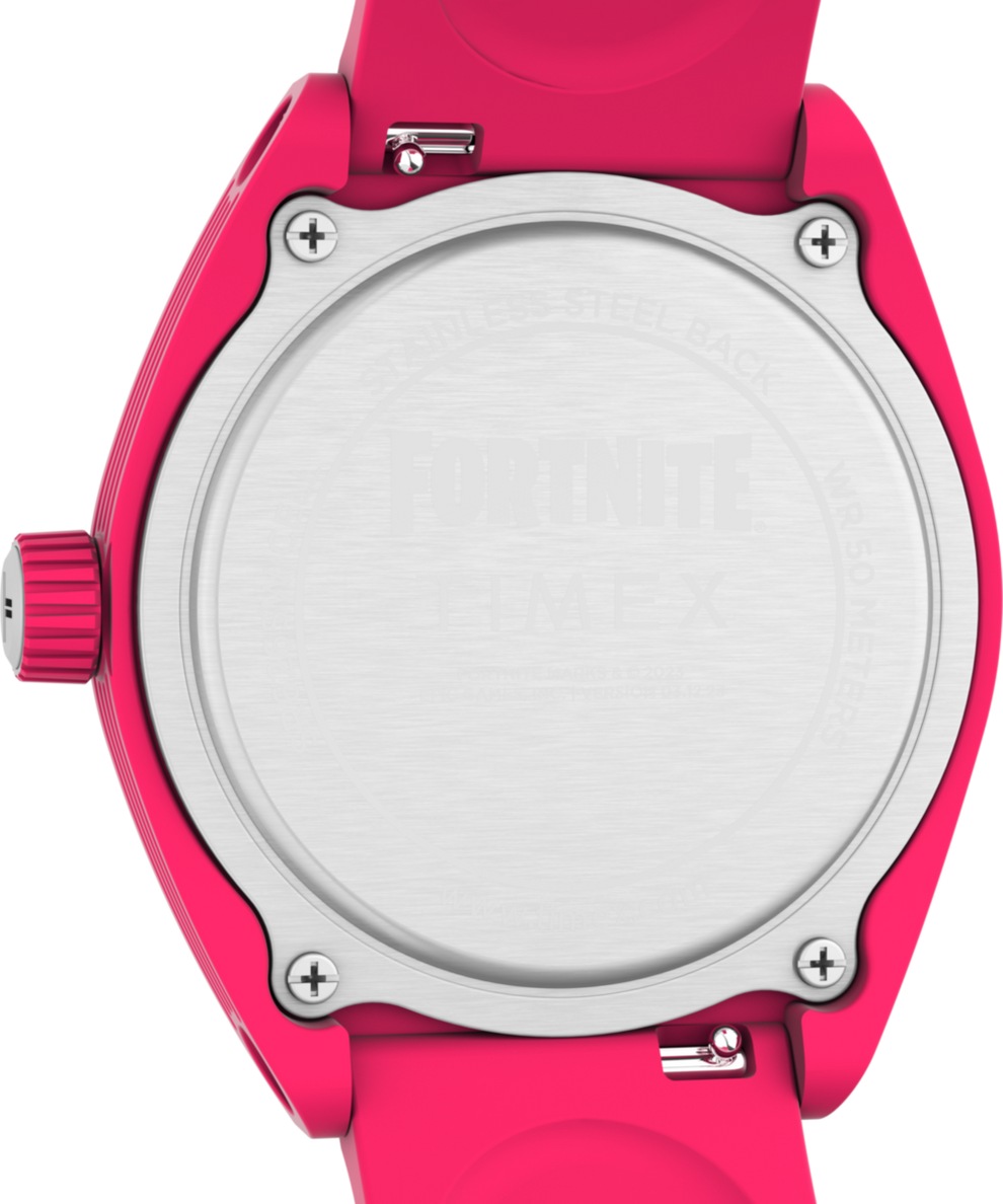 TW2W96800 Timex Urban Pop x Fortnite® 40mm Bio-TPU Strap Watch  Caseback Image