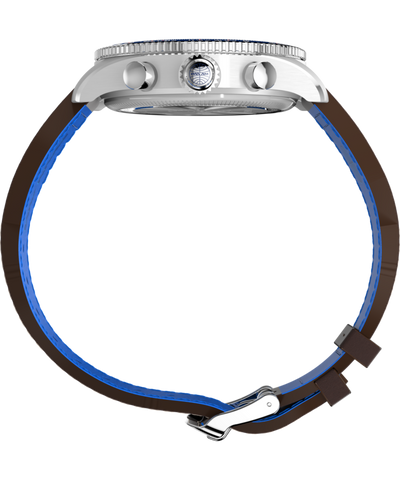 TW2W97200 Timex Fly-Back Chronograph x Pan Am® 43mm Leather Strap Watch  Profile Image
