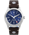 TW2W97300 Pan Am® x Timex Waterbury GMT 39mm Leather Strap Watch  Primary Image