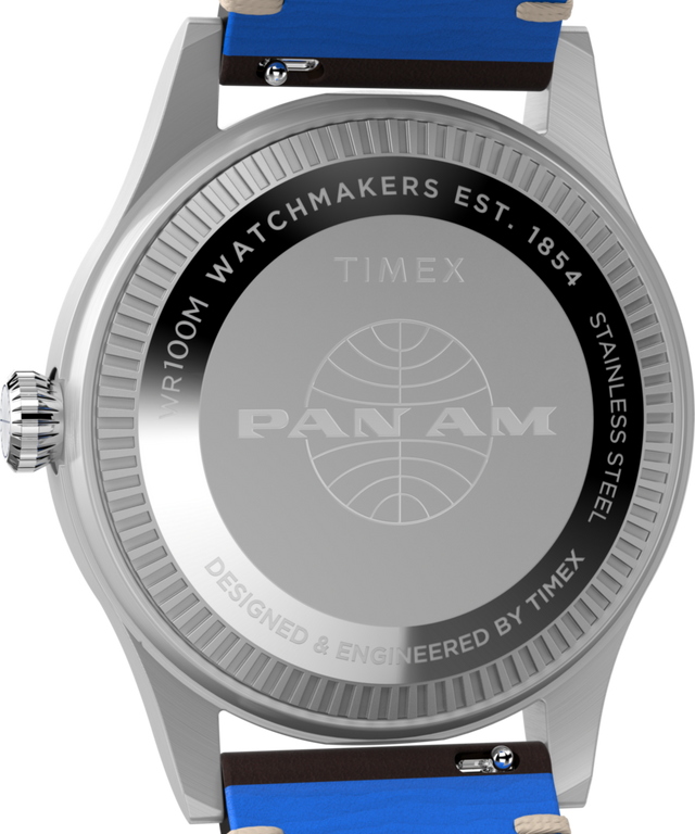 Timex Waterbury GMT x Pan Am® 39mm Leather Strap Watch TW2W97300