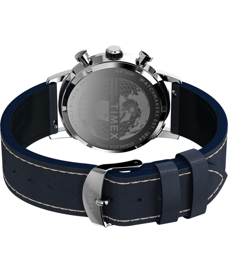 TW2W99000 Marlin® Chronograph Tachymeter 40mm Leather Strap Watch Caseback with Attachment Image