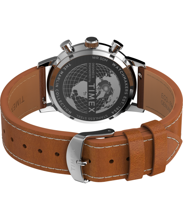 TW2W99100 Marlin® Chronograph Tachymeter 40mm Leather Strap Watch Caseback with Attachment Image