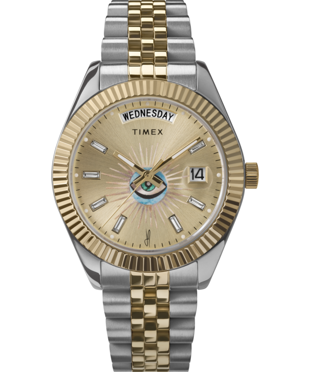 TW2Y01700 Timex x Jacquie Aiche 36mm Stainless Steel Bracelet Watch Primary Image