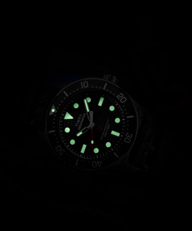 TW2Y02200 Deepwater Reef 200 XCF 43mm Synthetic Rubber Strap Watch Campaign Key Silhouettes (Beauty shots) Image