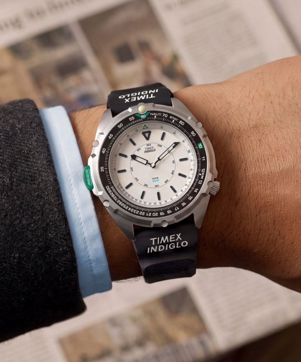 ウオテイン Timex 1995 Intrepid Reissue 46mm Synthetic Rubber Strap Watch