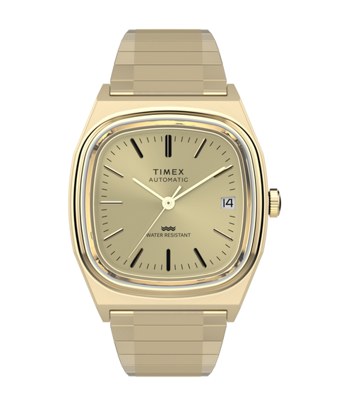 Timex® Automatic 1983 E Line Reissue 34mm Gold-Tone Expansion Band