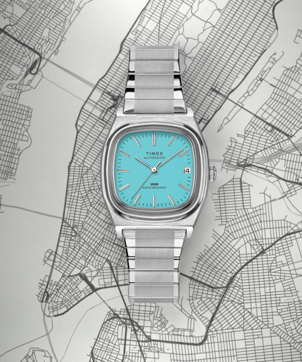Timex® Automatic 1983 E Line 34mm Stainless Steel Expansion Band