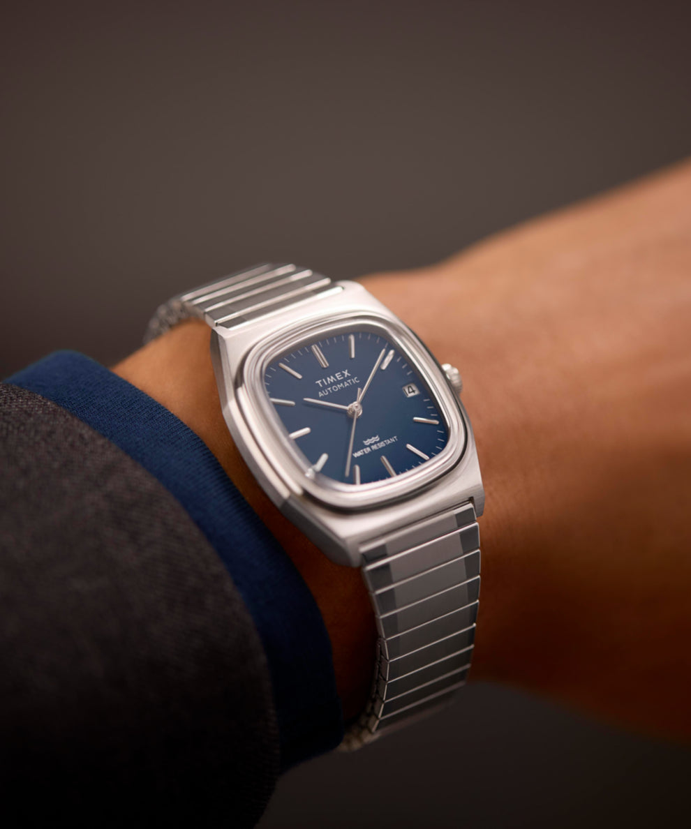 Timex® Automatic 1983 E Line 34mm Stainless Steel Expansion Band