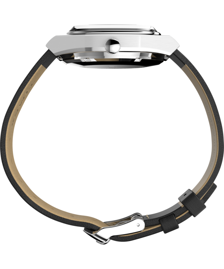 Timex® Automatic 1983 E Line 34mm Leather Strap Watch - TW2Y07500 Timex® Automatic 1983 E Line 34mm Leather Strap Watch - TW2Y07500