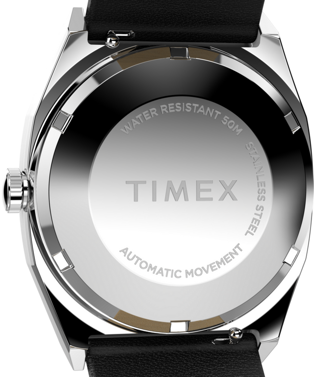Timex® Automatic 1983 E Line 34mm Leather Strap Watch - TW2Y07500 Timex® Automatic 1983 E Line 34mm Leather Strap Watch - TW2Y07500