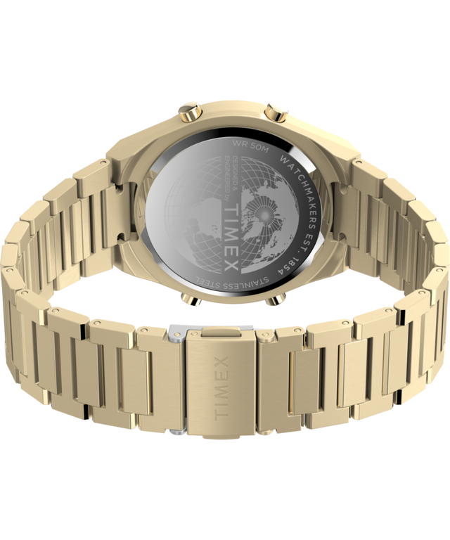 TW2Y09700 Q Timex® Q80 Continental 39mm Stainless Steel Bracelet Watch Caseback with Attachment Image