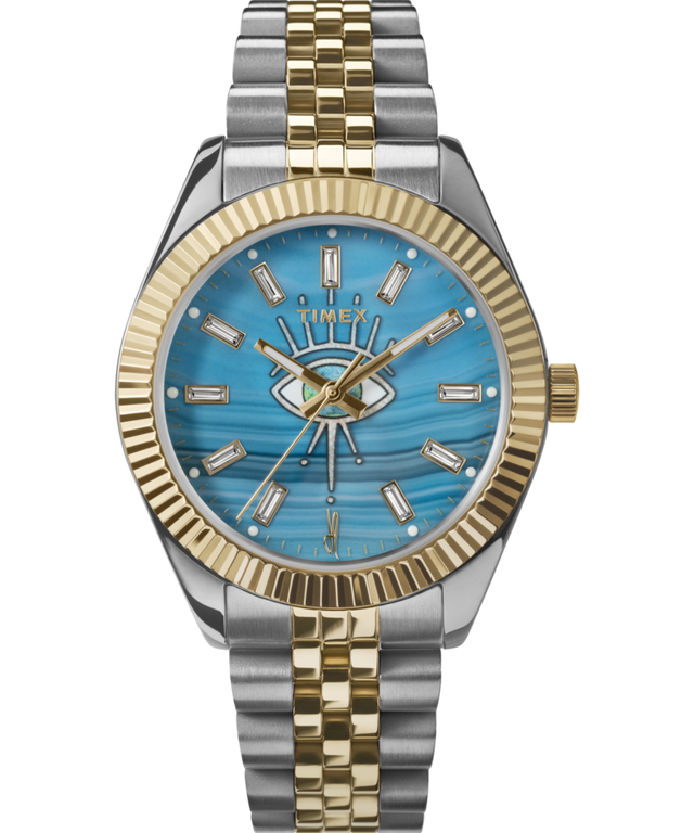 TW2Y11300 Timex x Jacquie Aiche 36mm Stainless Steel Bracelet Watch Primary Image