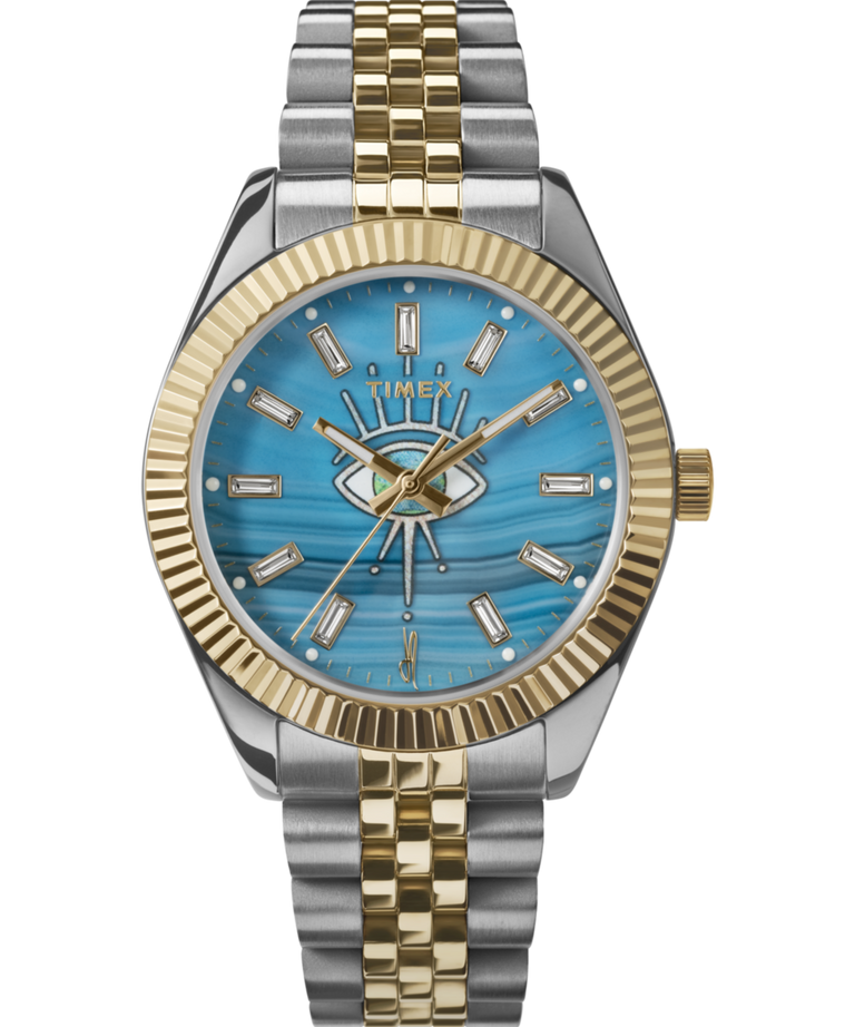 TW2Y11300 Timex x Jacquie Aiche 36mm Stainless Steel Bracelet Watch Primary Image