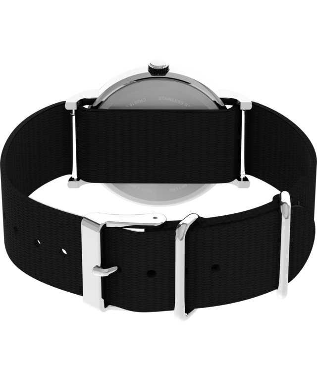 TW2Y11800 Timex Weekender x Peanuts Van 38mm Fabric Strap Watch Caseback with Attachment Image