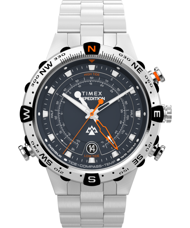 Expedition Tide-Temp-Compass 45mm Stainless Steel Bracelet Watch