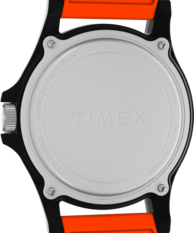 TW2Y13000 Timex Main Street NASA Artemis 40mm Silicone Strap Watch Caseback Image