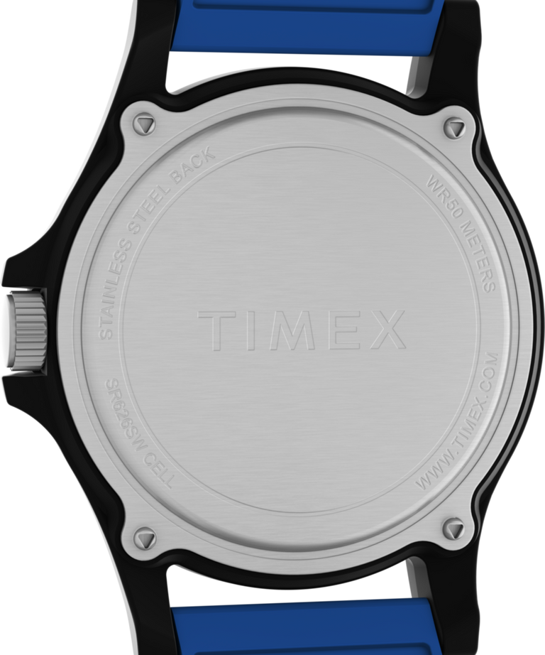 TW2Y13100 Timex Main Street NASA Artemis 40mm Silicone Strap Watch Caseback Image