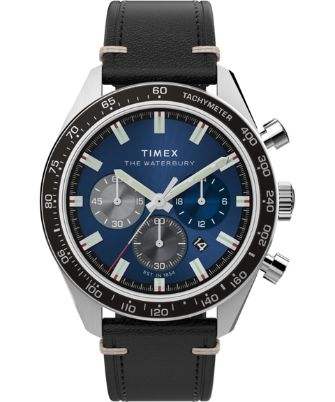 Waterbury Traditional Chronograph 41mm Leather Strap Watch