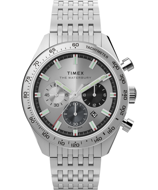TW2Y18700 Waterbury Traditional Chronograph 41mm Stainless Steel Bracelet Watch  Primary Image