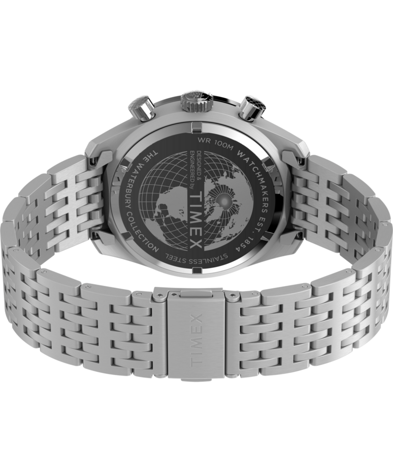 TW2Y18700 Waterbury Traditional Chronograph 41mm Stainless Steel Bracelet Watch  Caseback with Attachment Image