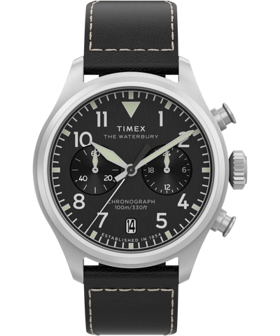 TW2Y19000 Waterbury Ace Chronograph 41mm Leather Strap Watch Primary Image