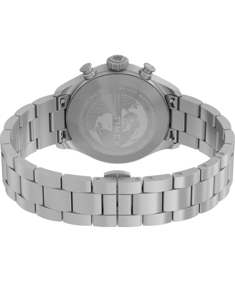 TW2Y19100 Waterbury Ace Chronograph 41mm Stainless Steel Bracelet Watch Caseback with Attachment Image