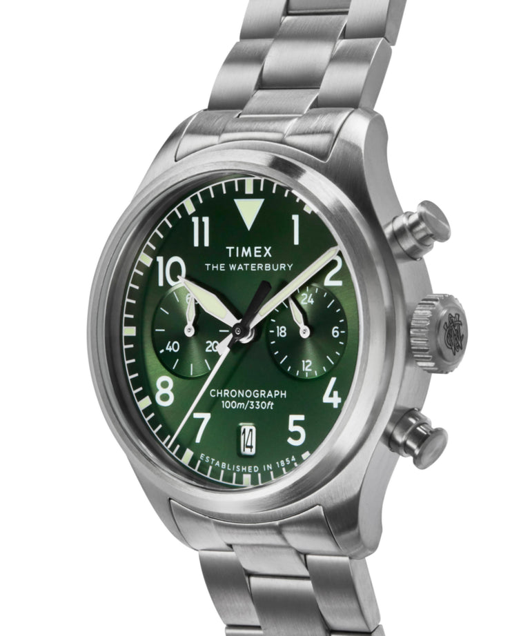 TW2Y19100 Waterbury Ace Chronograph 41mm Stainless Steel Bracelet Watch Campaign Key Silhouettes (Beauty shots) Image