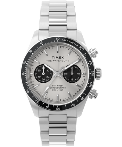 TW2Y19200 Waterbury Heritage Chronograph 39mm Stainless Steel Bracelet Watch   Primary Image