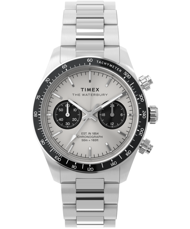 TW2Y19200 Waterbury Heritage Chronograph 39mm Stainless Steel Bracelet Watch   Primary Image
