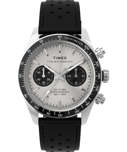 Waterbury Heritage Chronograph 39mm Leather Strap Watch