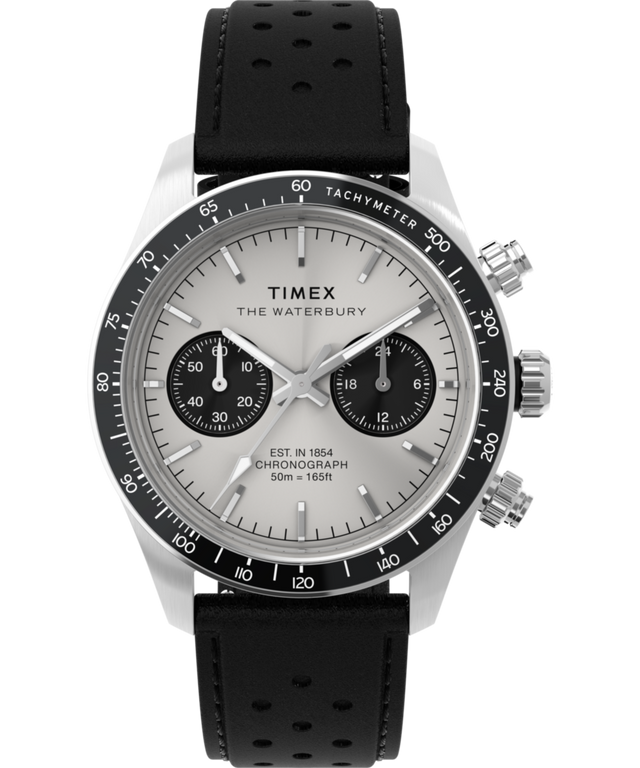 TW2Y19300 Waterbury Heritage Chronograph 39mm Leather Strap Watch  Primary Image