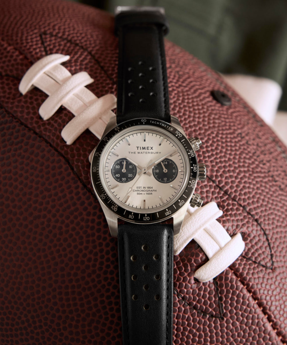 Waterbury Heritage Chronograph 39mm Leather Strap Watch