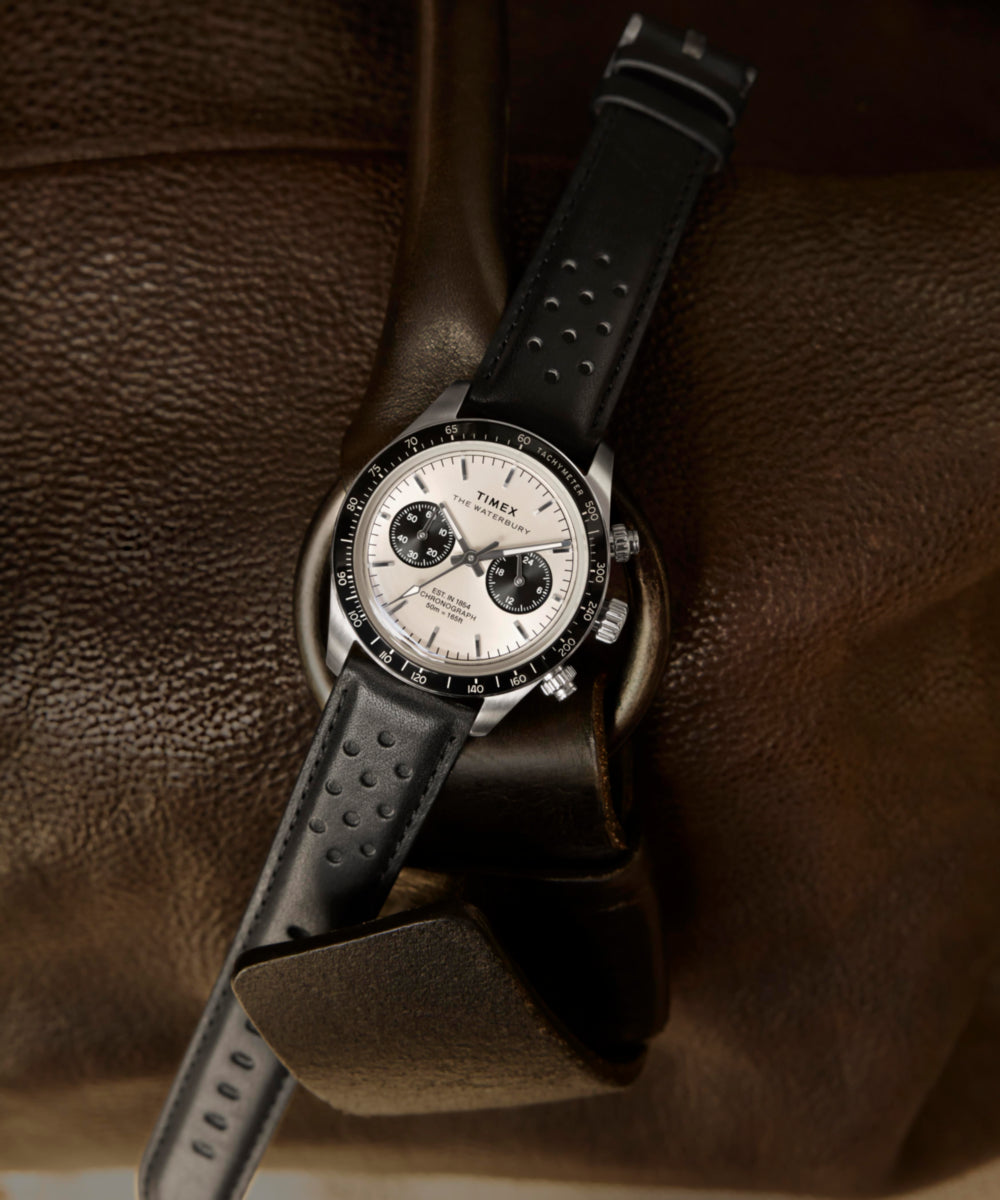 Waterbury Heritage Chronograph 39mm Leather Strap Watch