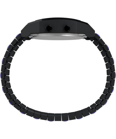 TW2Y19500 Timex x Wednesday T80 36mm Stainless Steel Black and Purple Expansion Band Watch Profile Image