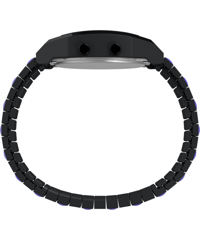 TW2Y19500 Timex x Wednesday T80 36mm Stainless Steel Black and Purple Expansion Band Watch Profile Image