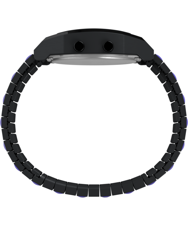 TW2Y19500 Timex x Wednesday T80 36mm Stainless Steel Black and Purple Expansion Band Watch Profile Image