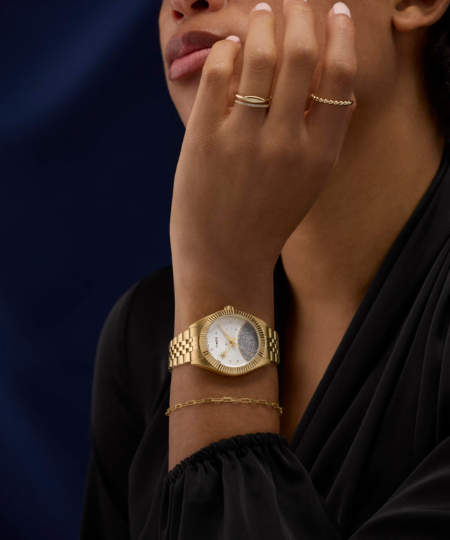 TW2Y20300 Timex Legacy Celestial 36mm Stainless Steel Bracelet Watch Primary Wrist Image