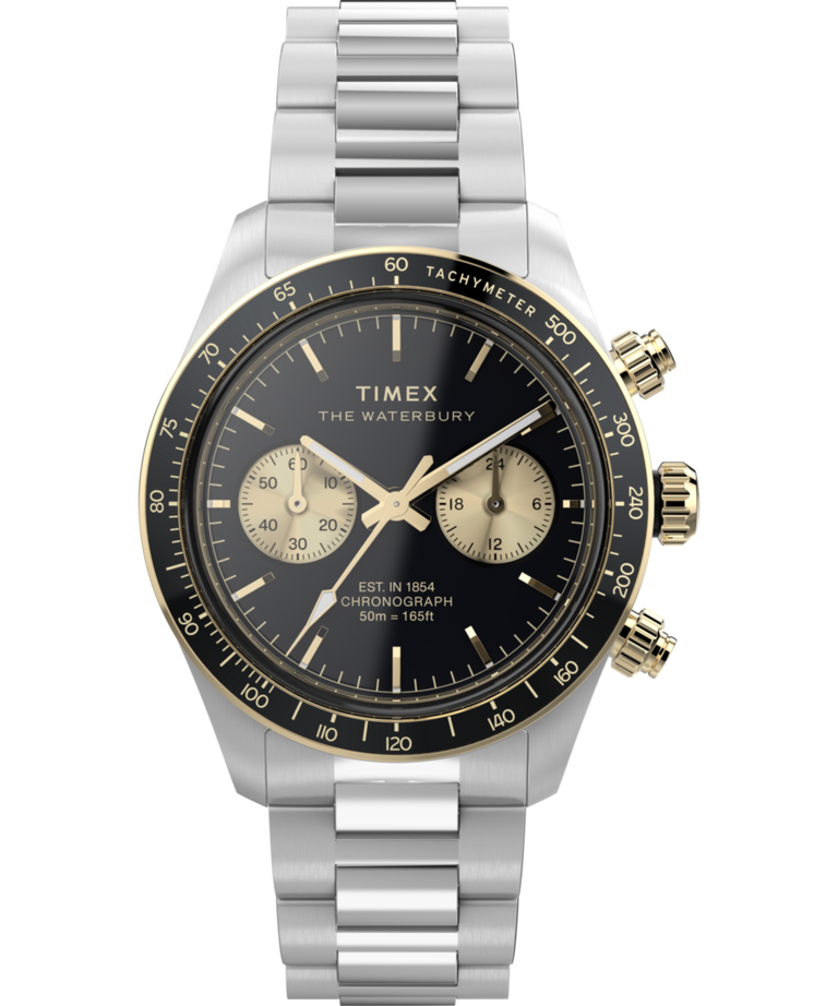 トゥデイ Waterbury Heritage Chronograph 39mm Stainless Steel Bracelet Watch