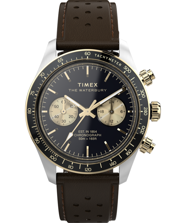 TW2Y24100 Waterbury Heritage Chronograph 39mm Leather Strap Watch  Primary Image