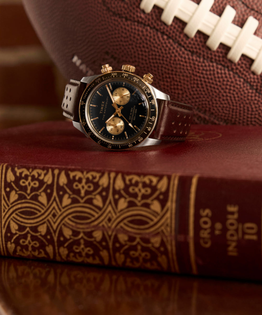 Waterbury Heritage Chronograph 39mm Leather Strap Watch