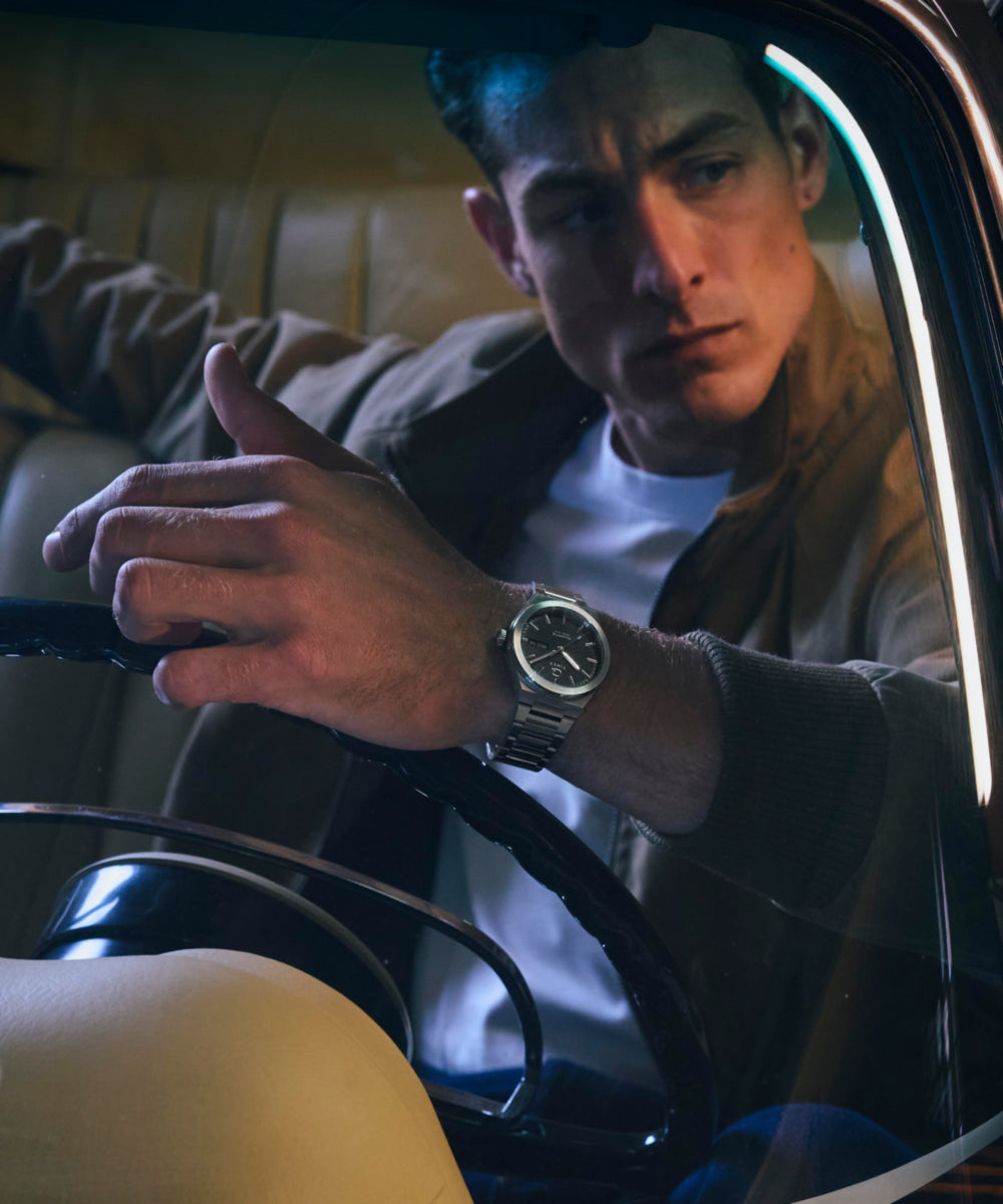 Q Timex® Continental Day and Date 39mm Stainless Steel Bracelet