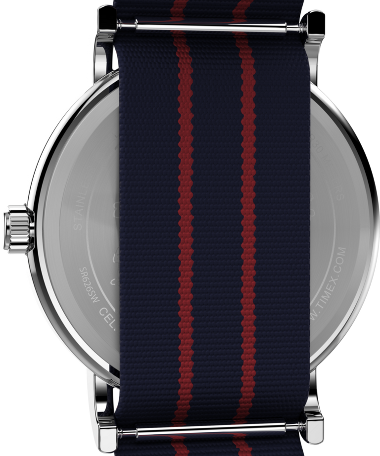 TW2Y31100 Peanuts® x Timex Weekender Joe Cool 38mm Fabric Strap Watch Caseback Image