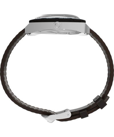 TW2Y31300 Q Timex® 1972 World Time 39mm Leather Strap Watch Profile Image