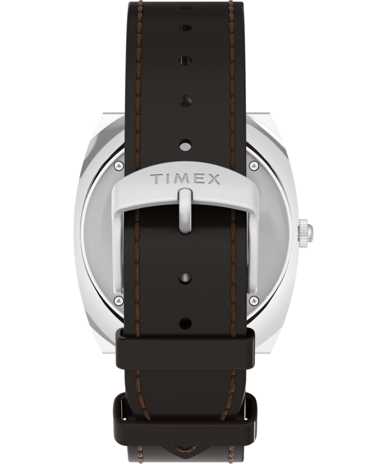 TW2Y31300 Q Timex® 1972 World Time 39mm Leather Strap Watch Strap Image