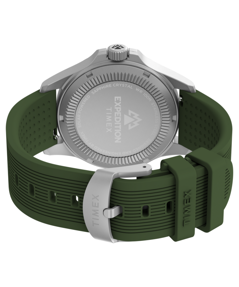 TW2Y31600 Expedition® Field Post Solar 41mm Silicone Strap Watch Caseback with Attachment Image