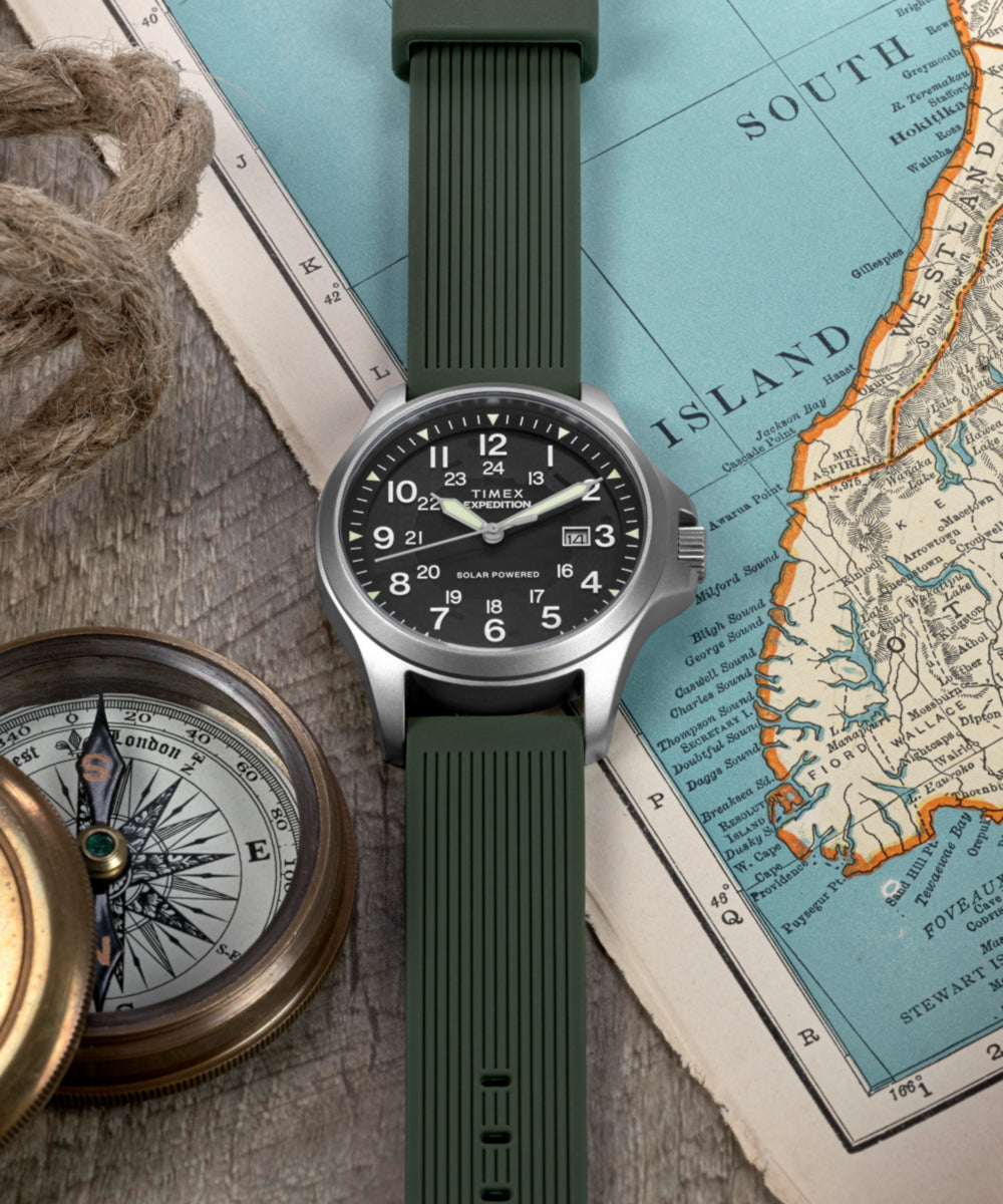 Expedition® Field Post Solar 41mm Silicone Strap Watch - TW2Y31600
